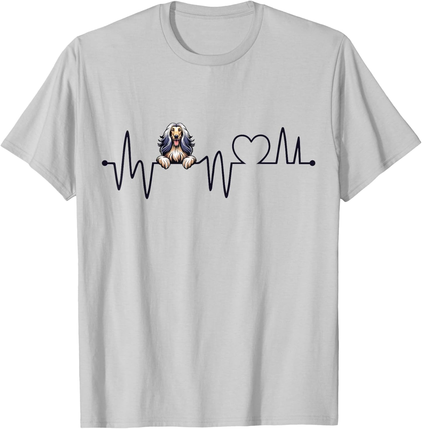 Cool Afghan Hound Art Women Kids Afghan Lover T-Shirt - T-Shirt | Ash