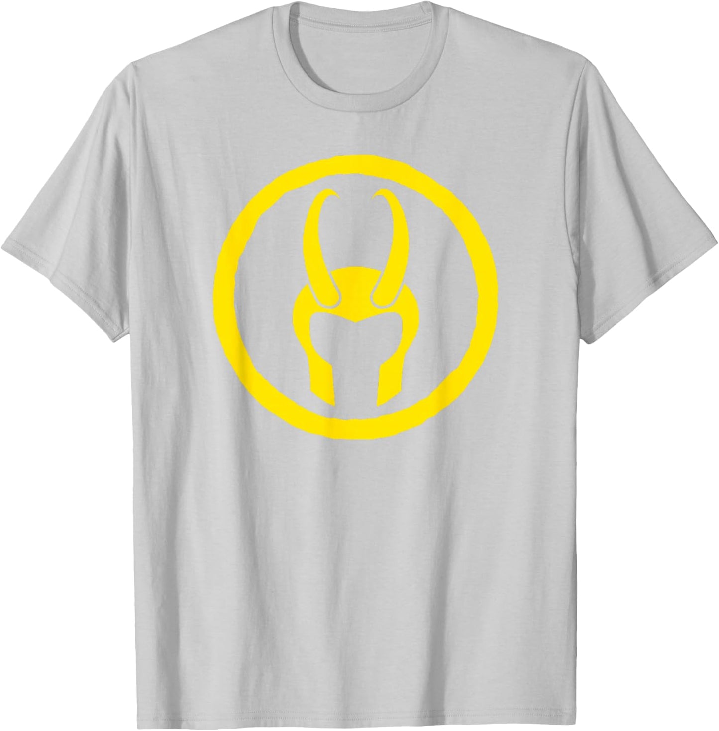 Marvel Loki Horned Helmet Comic Icon T-Shirt - T-Shirt | Ash