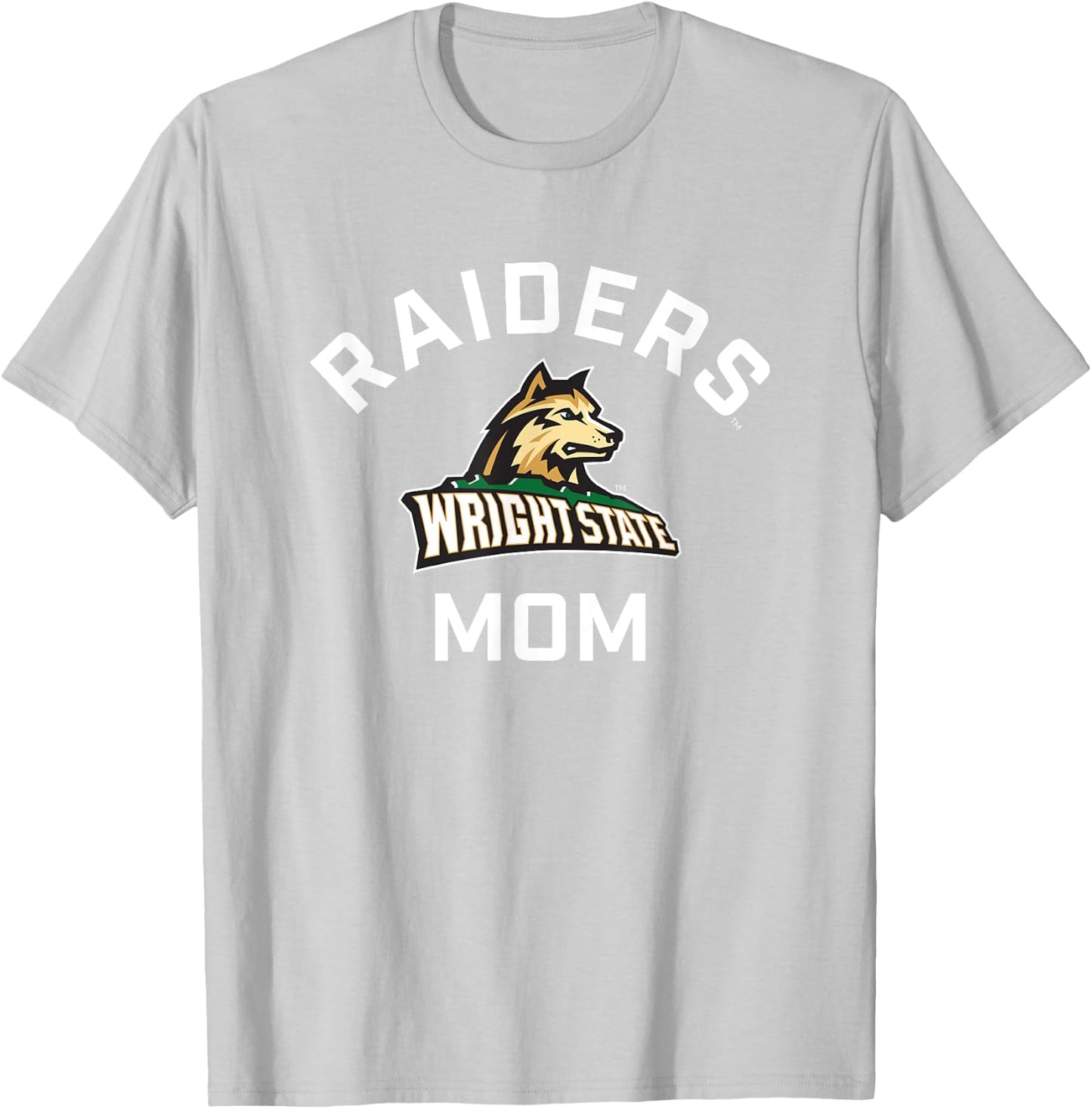 Wright State University WSU Raiders Arched Mom T-Shirt - T-Shirt | Ash