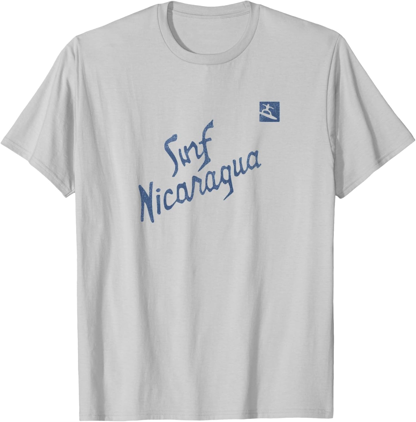 Surf Nicaragua Retro 80s Funny Surfing Beach Vibes Retro Men Women T-Shirt - T-Shirt | Ash