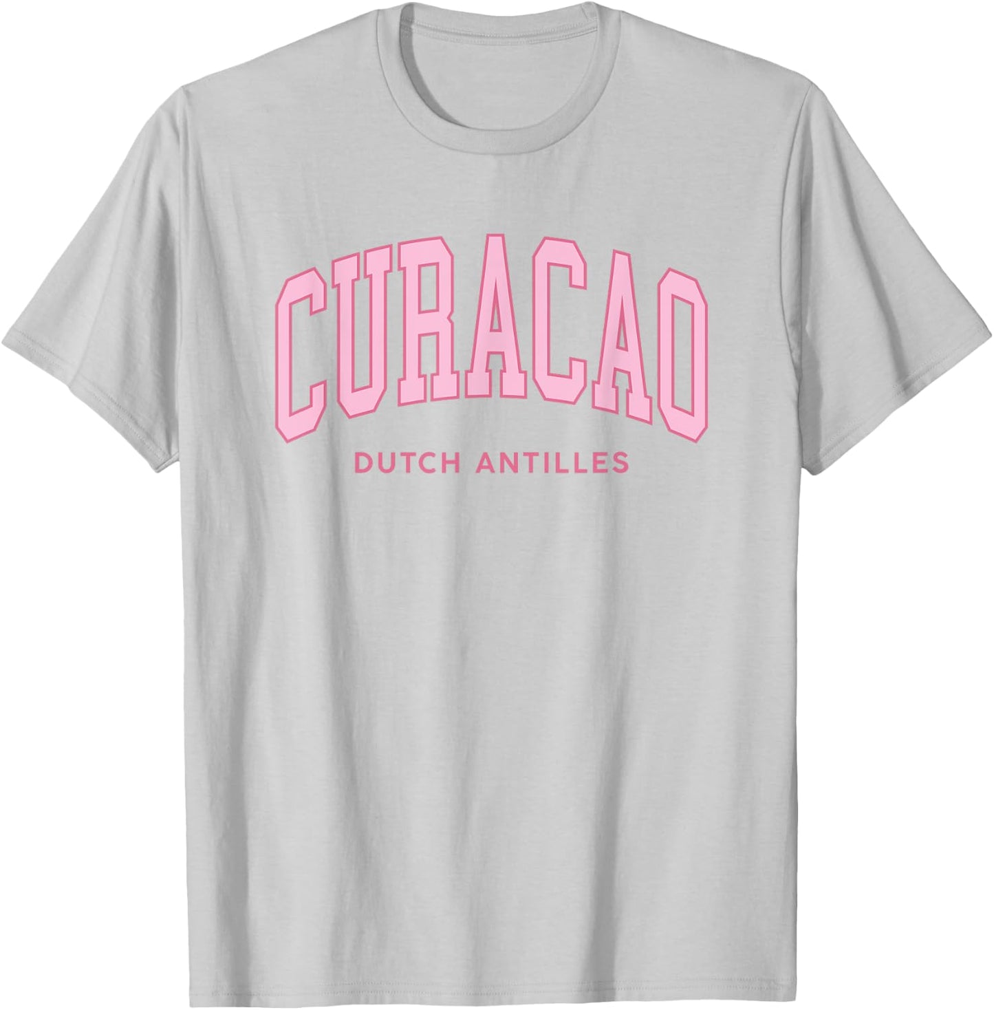 Vintage Curacao Pink Retro Preppy Throwback Souvenir T-Shirt - T-Shirt | Ash