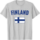 Country Flags Finland Flag , Small, White T-Shirt - T-Shirt | Ash