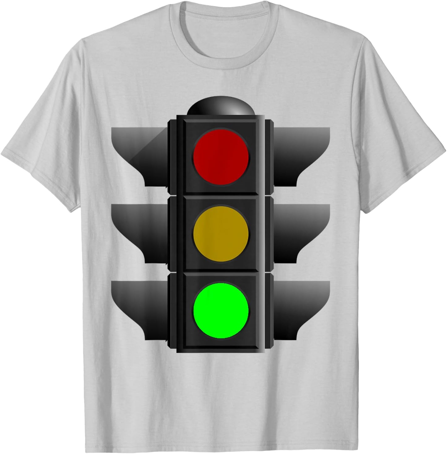 Green Traffic Light Signal Lover Stop Caution Go T Shirt T-Shirt - T-Shirt | Ash