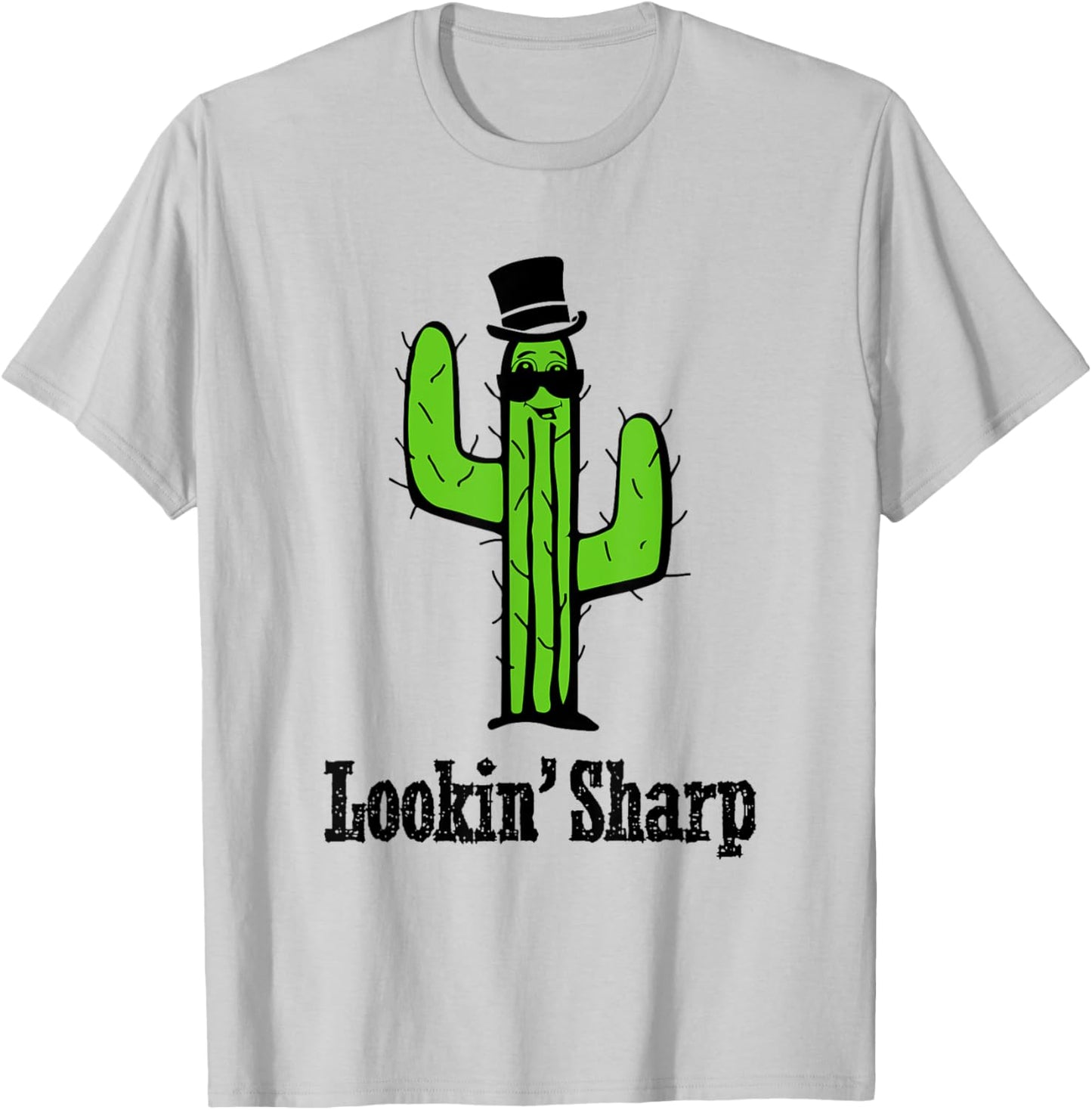 Lookin Sharp Cacti Lover Dad Stepdad T-Shirt - T-Shirt | Ash