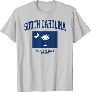 South Carolina State Flag T-Shirt - T-Shirt | Ash