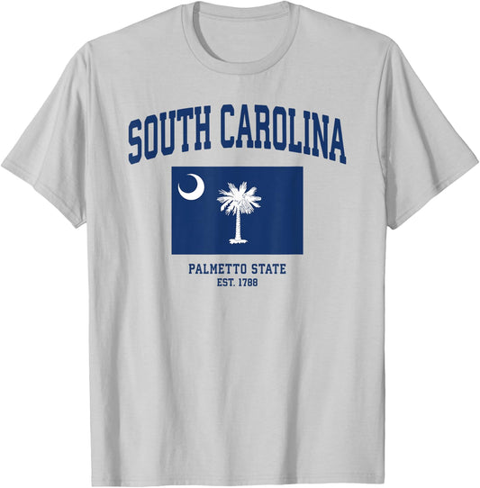 South Carolina State Flag T-Shirt - T-Shirt | Ash