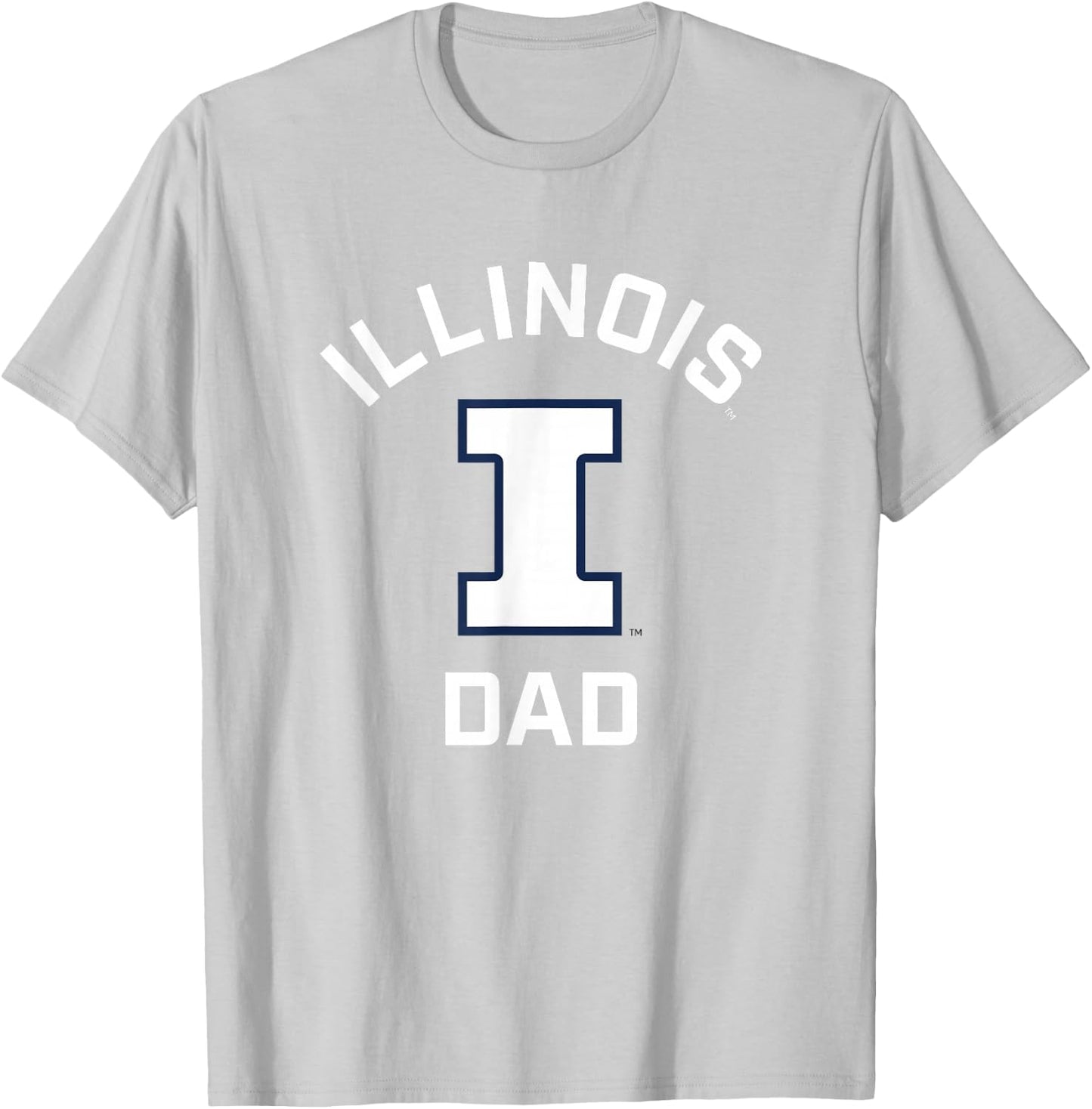 University of Illinois Fighting Illini Arched Dad T-Shirt - T-Shirt | Ash