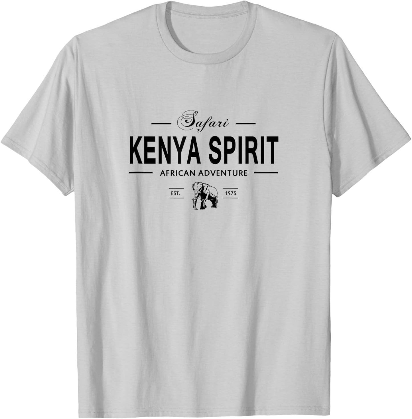Kenya Elephant Safari T-Shirt - T-Shirt | Ash