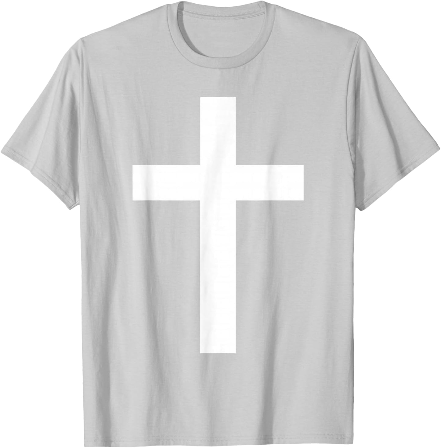 White Christian Jesus Cross Red T-Shirt - T-Shirt | Ash