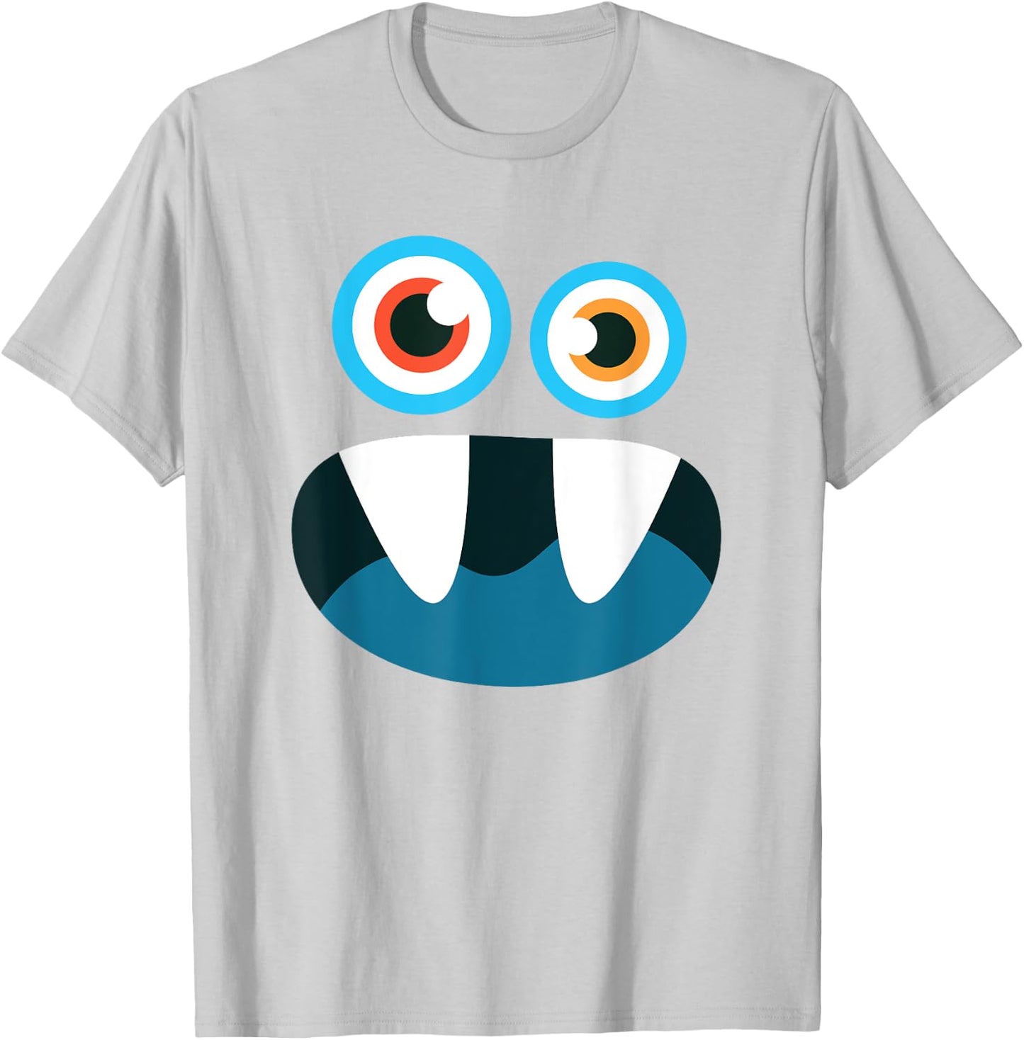 Cute Monster Face Funny Halloween Matching Costume Outfit T-Shirt - T-Shirt | Ash