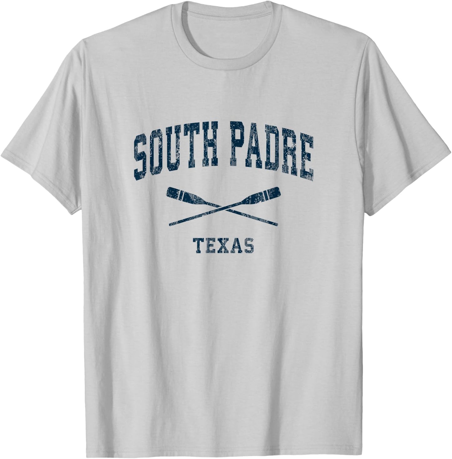 South Padre Island Texas Vintage Nautical Paddles Sports Oar T-Shirt - T-Shirt | Ash