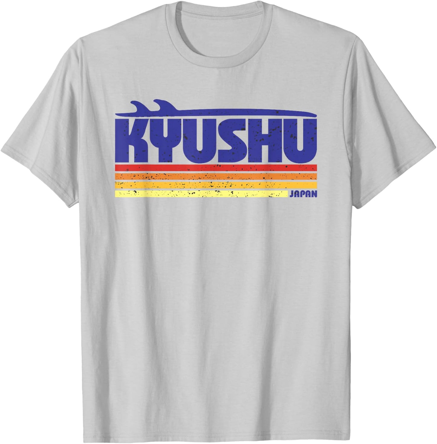 Kyushu Japan - Retro Surf Paradise T-Shirt - T-Shirt | Ash