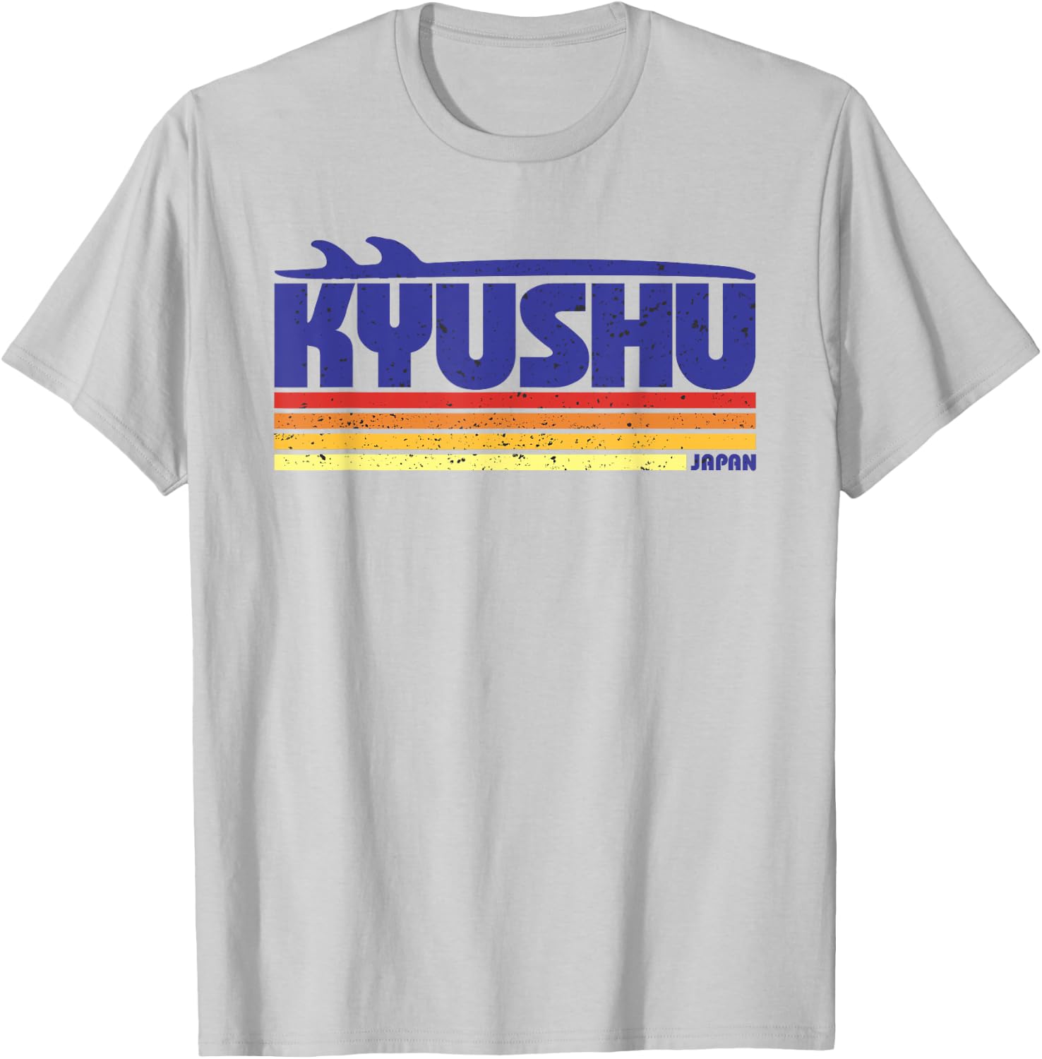 Kyushu Japan - Retro Surf Paradise T-Shirt - T-Shirt | Ash