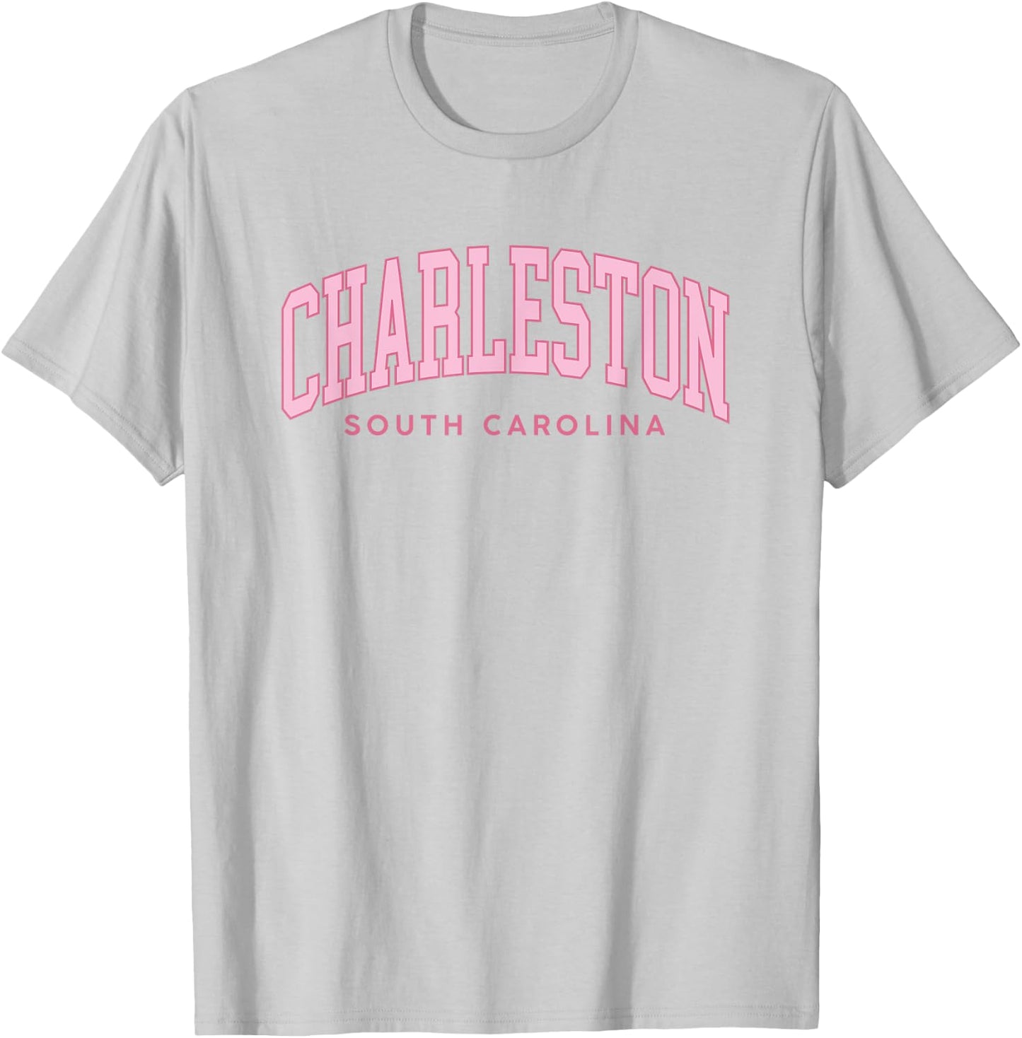 Charleston South Carolina Retro Preppy Throwback Pink Girls T-Shirt - T-Shirt | Ash