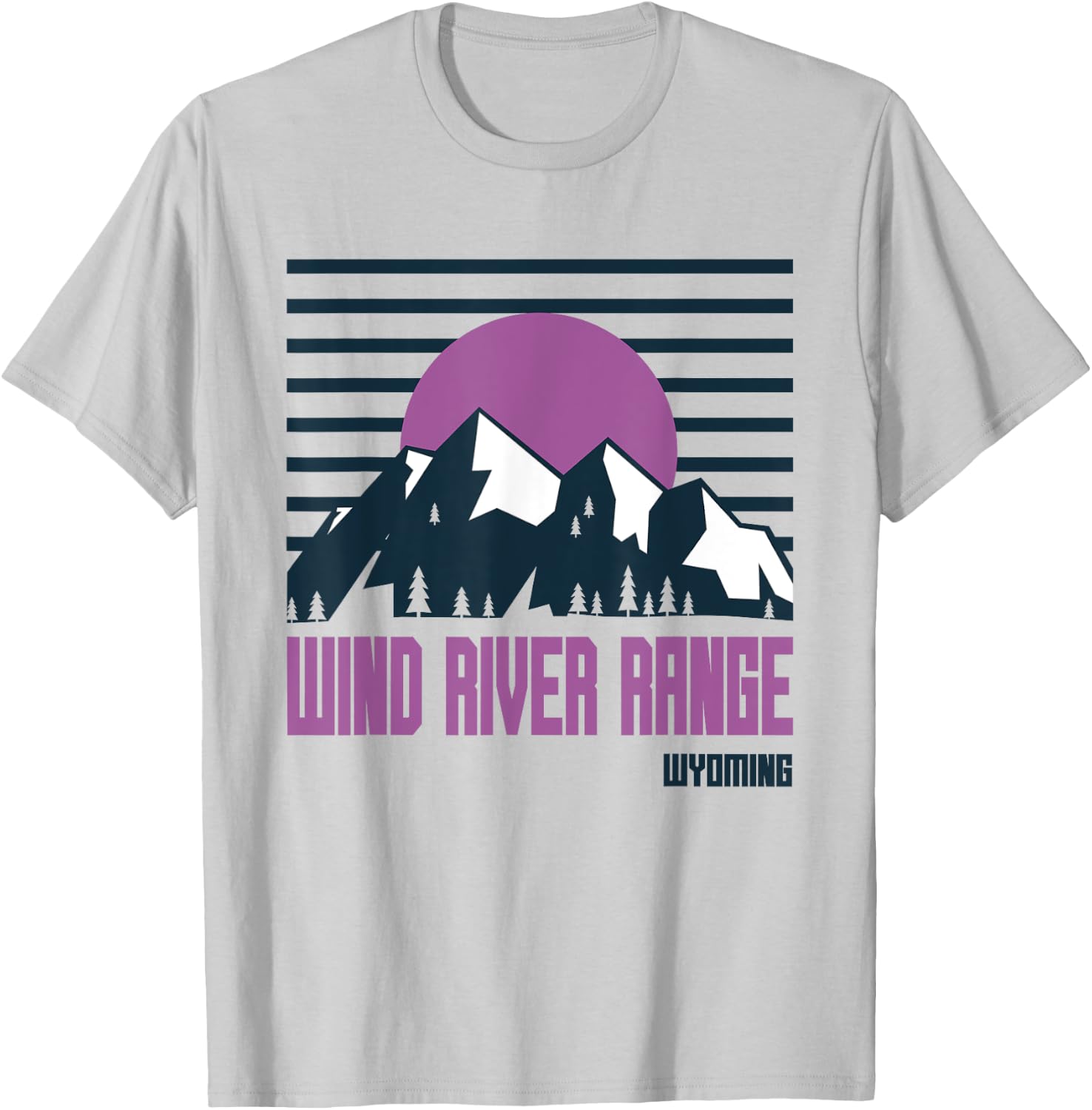 Wind River Range Mountains Wyoming Hiking Outdoors T-Shirt - T-Shirt | Ash