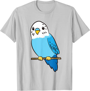 Cute Parakeet Bird Parakeet Cute Parakeet Blue T-Shirt - T-Shirt | Ash
