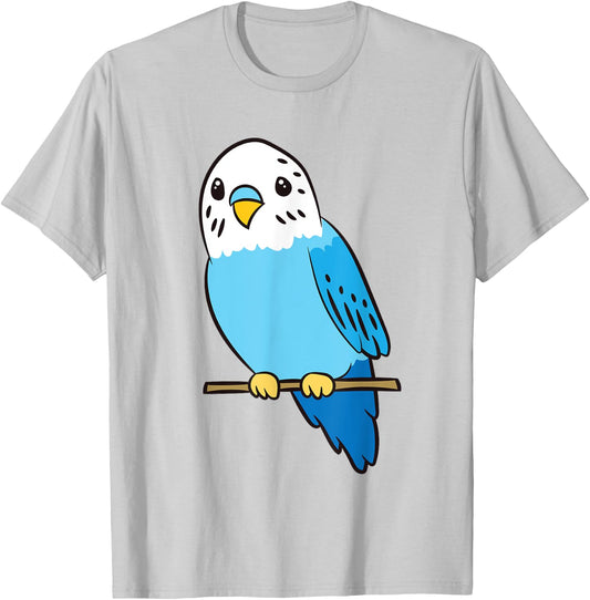 Cute Parakeet Bird Parakeet Cute Parakeet Blue T-Shirt - T-Shirt | Ash