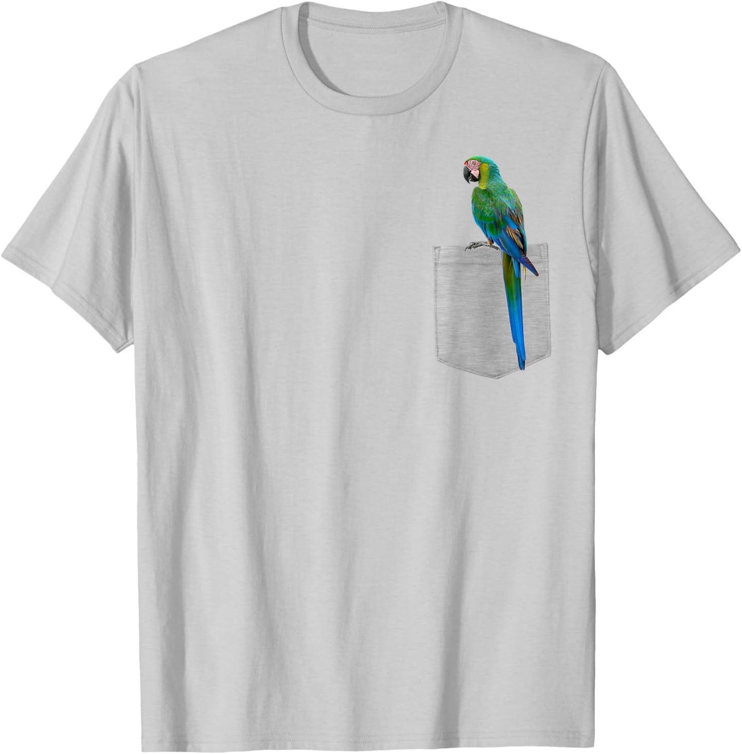 Animal in Your Pocket Hello Macaw Parrot T-Shirt - T-Shirt | Ash