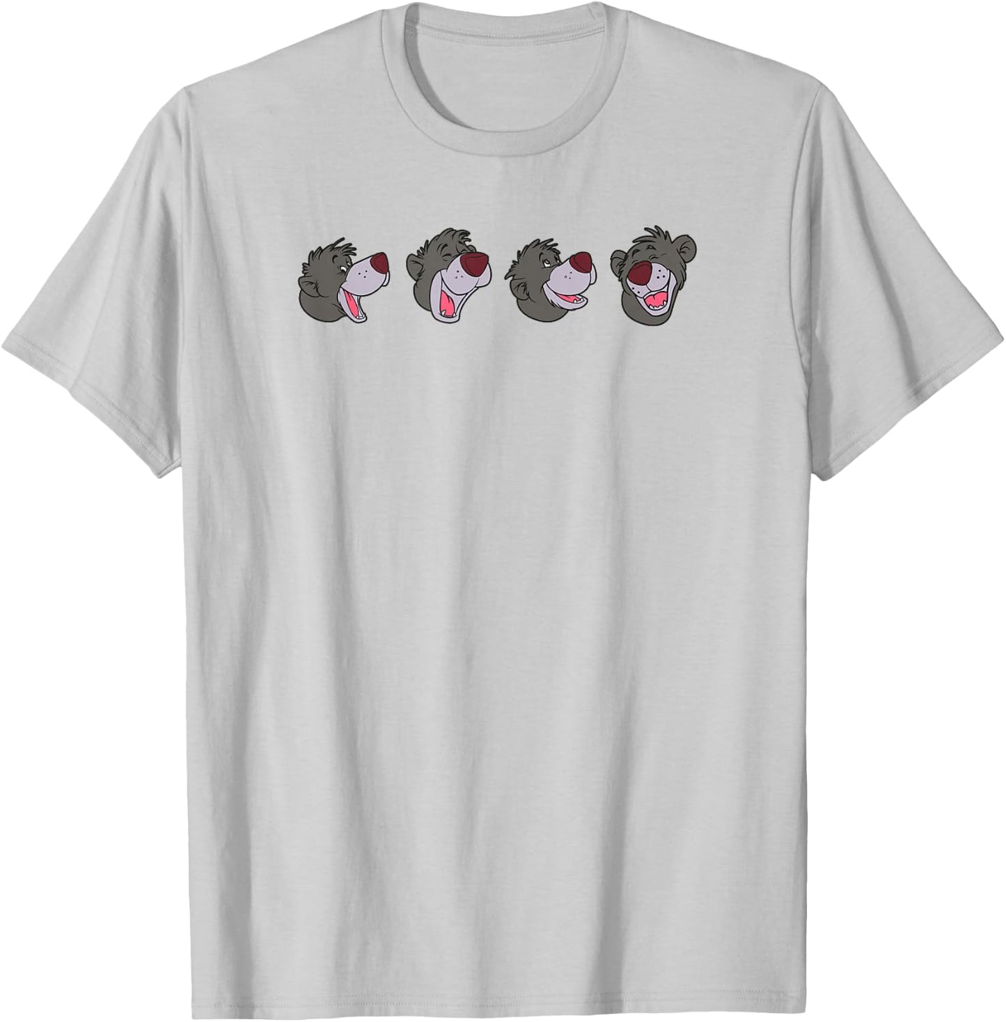 Disney The Jungle Book Baloo Happy Faces T-Shirt - T-Shirt | Ash