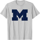University of Michigan Wolverines U of M Primary Logo T-Shirt - T-Shirt | Ash