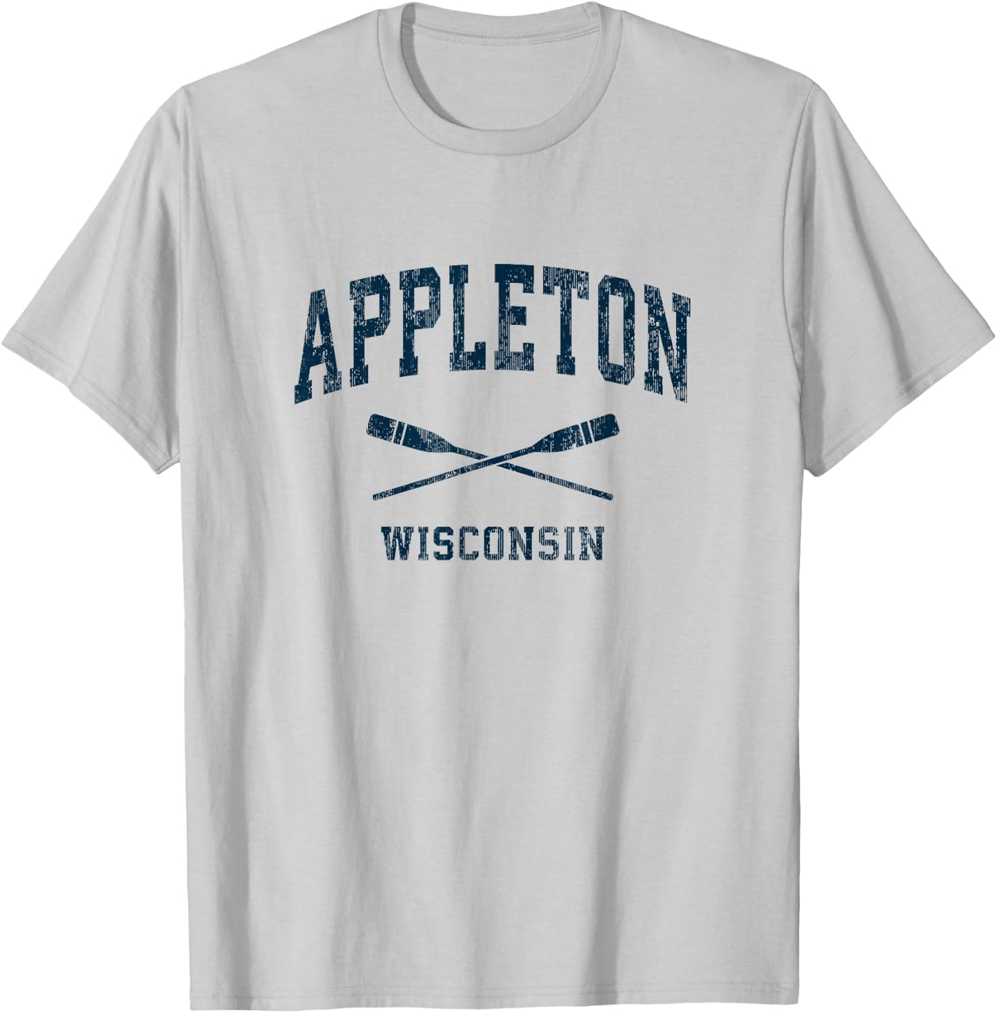 Appleton Wisconsin Vintage Nautical Paddles Sports Oars T-Shirt - T-Shirt | Ash