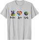 Funny Peace Love Golf Tie Dye Golf Lovers Golfer Golfing T-Shirt - T-Shirt | Ash