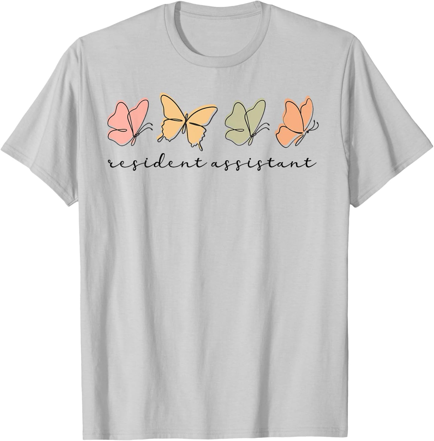 resident Assistant Women Cute Squad Butterfly T-Shirt - T-Shirt | Ash