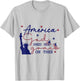 America God Shed His Grace on Thee 4th of July T-Shirt - T-Shirt | Ash