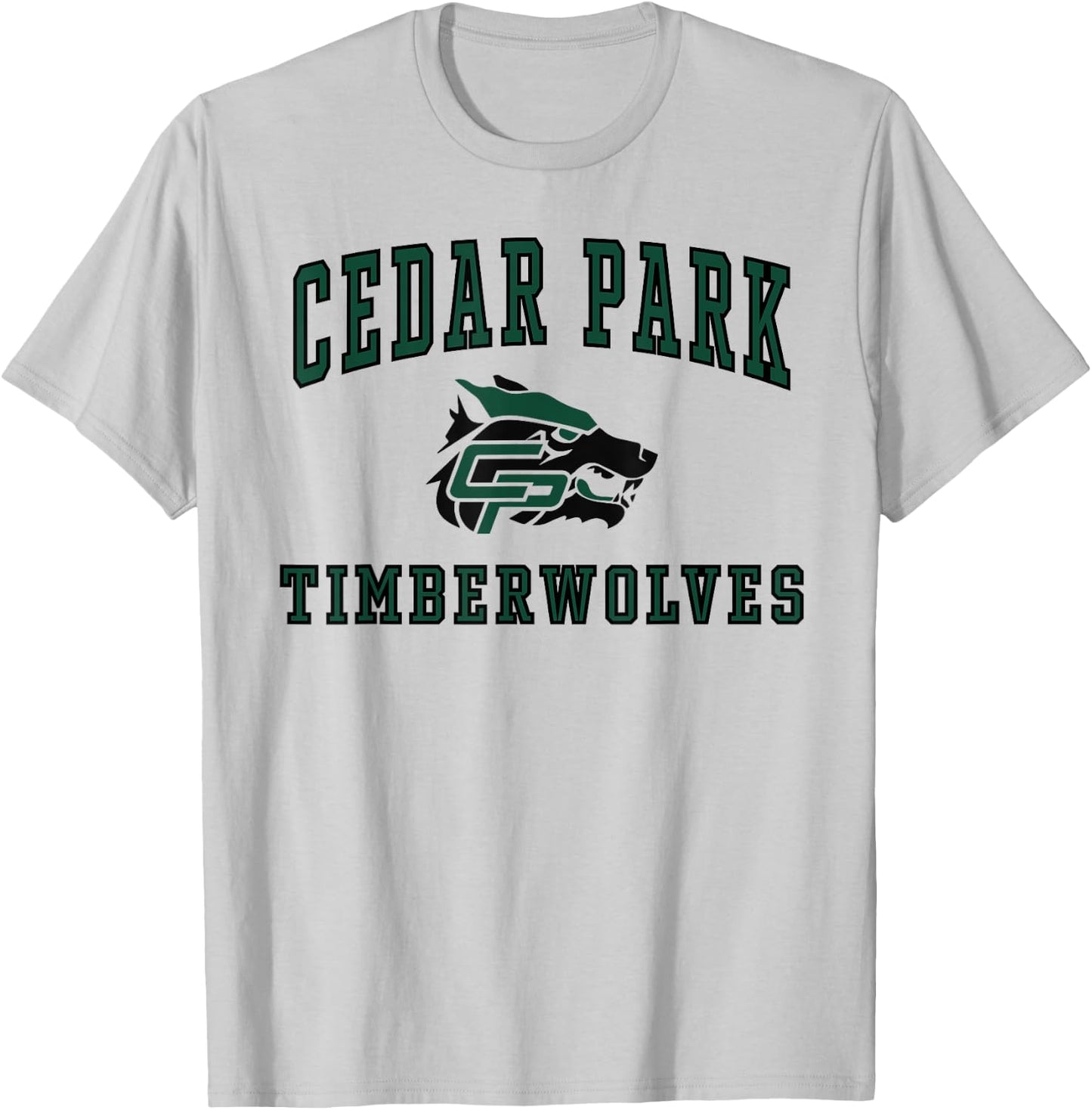 Cedar Park High School Timberwolves C1 T-Shirt - T-Shirt | Ash