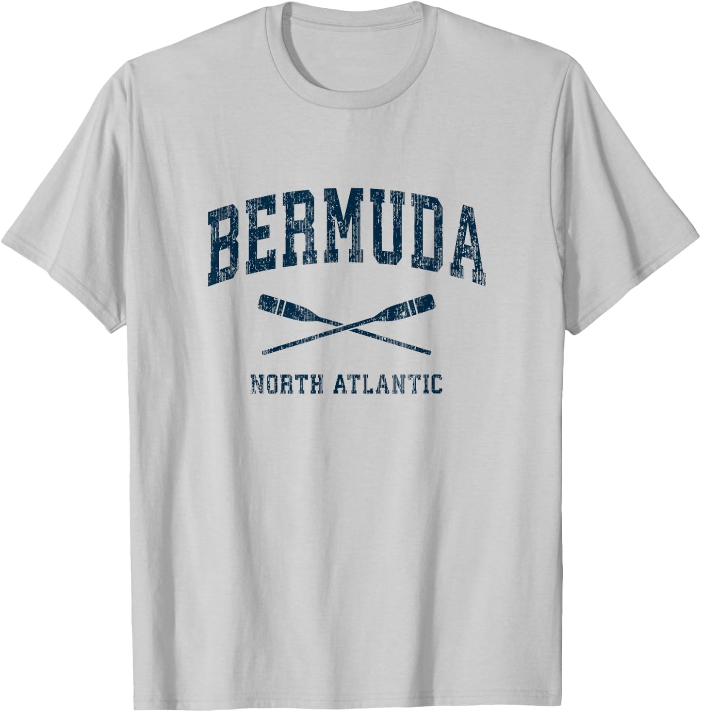 Bermuda Vintage Nautical Paddles Sports Oars T-Shirt - T-Shirt | Ash