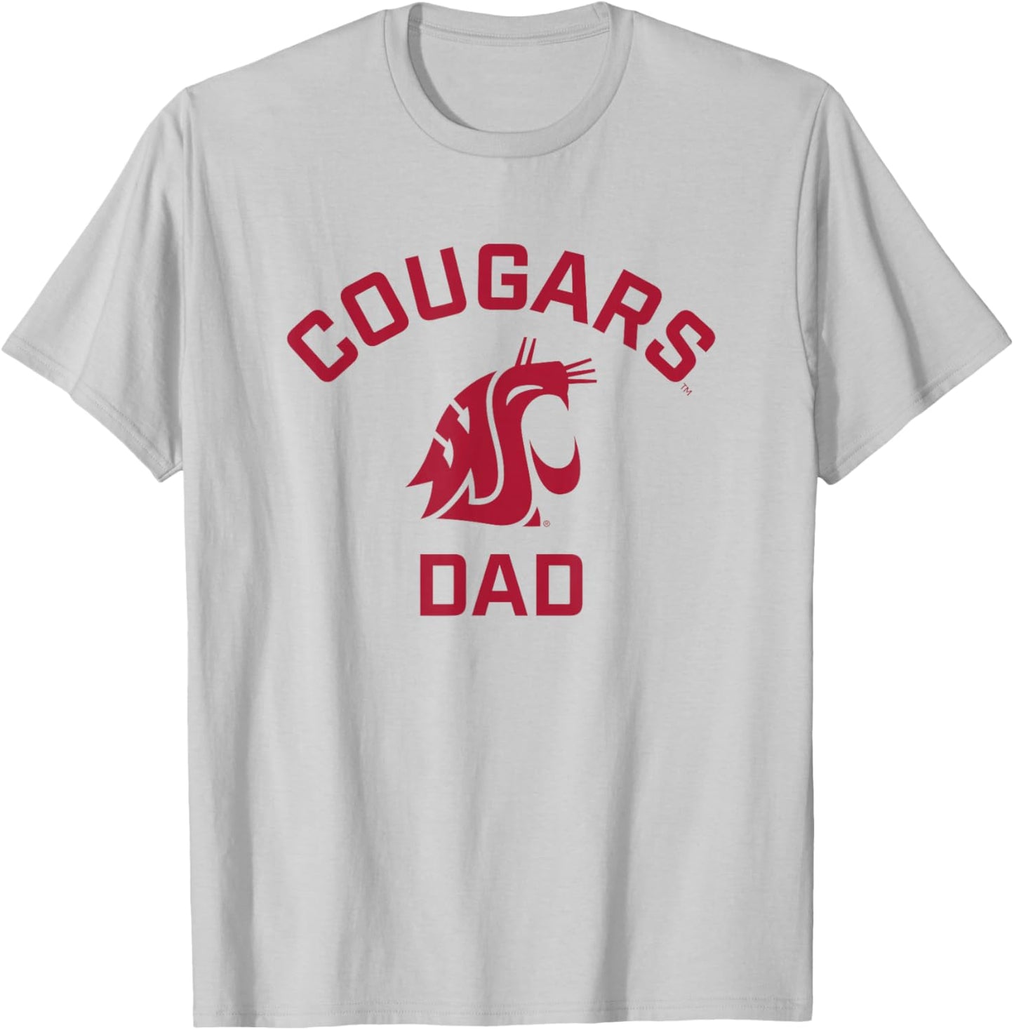 Washington State University Cougars Arched Dad T-Shirt - T-Shirt | Ash