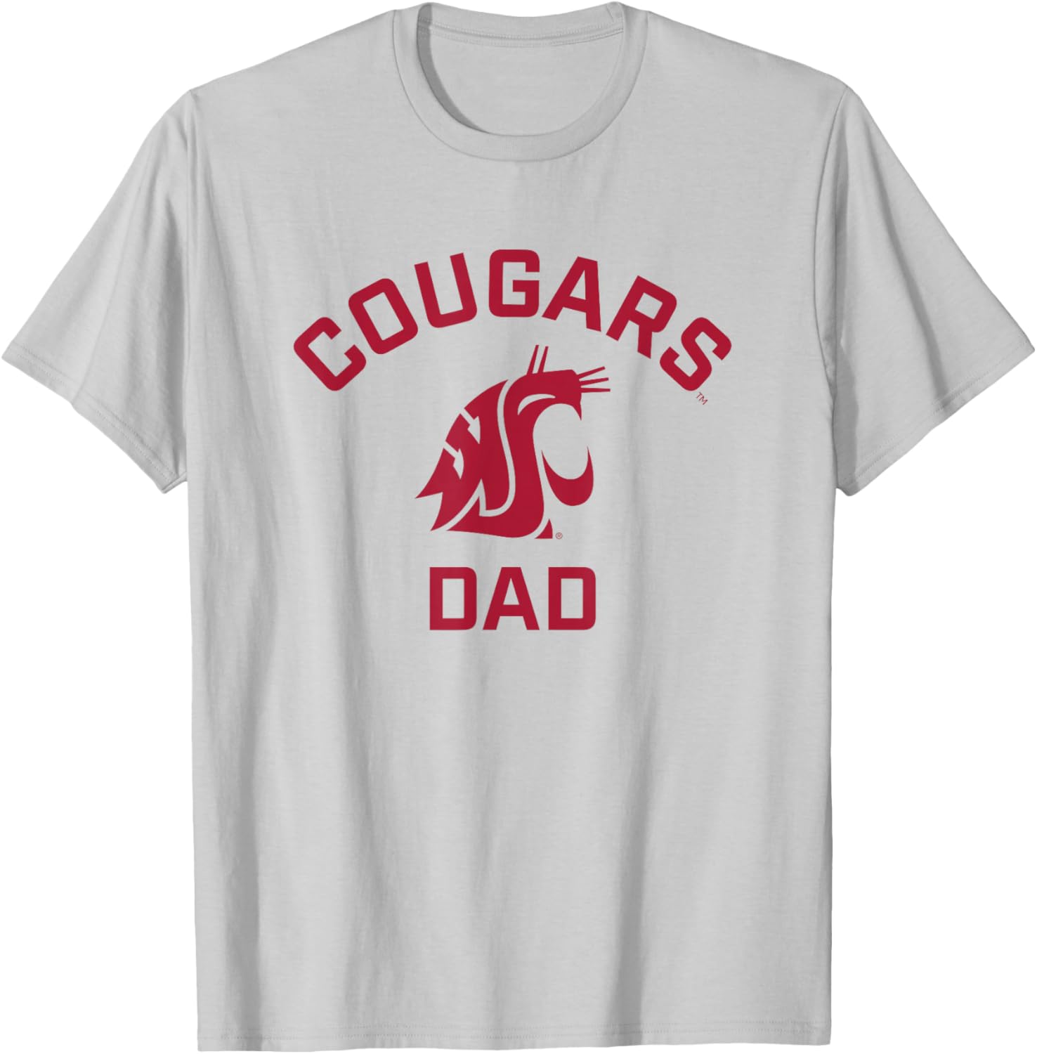 Washington State University Cougars Arched Dad T-Shirt - T-Shirt | Ash