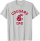 Washington State University Cougars Arched Dad T-Shirt - T-Shirt | Ash