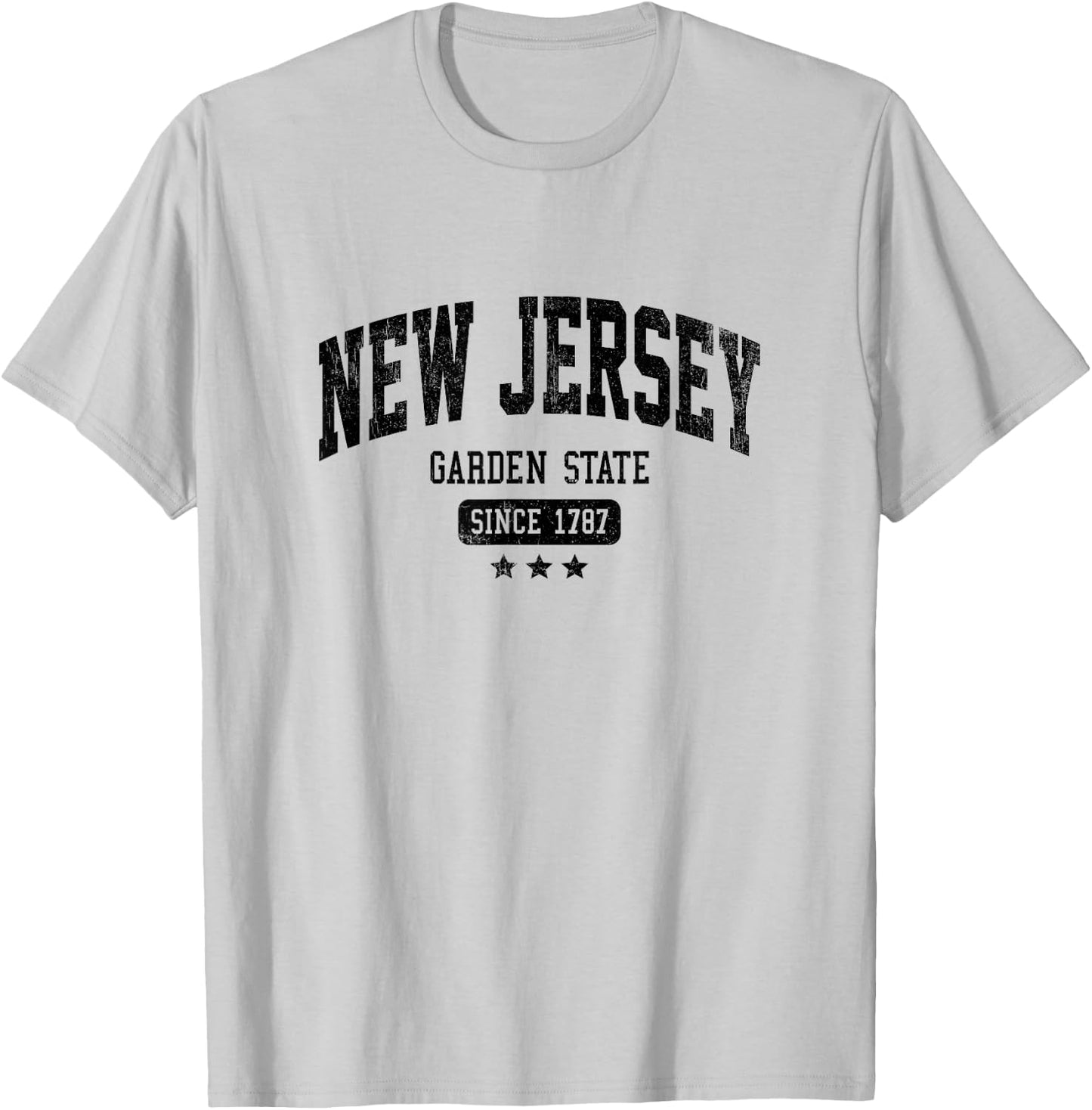 Vintage New Jersey The Garden State NJ USA Weathered Dark T-Shirt - T-Shirt | Ash