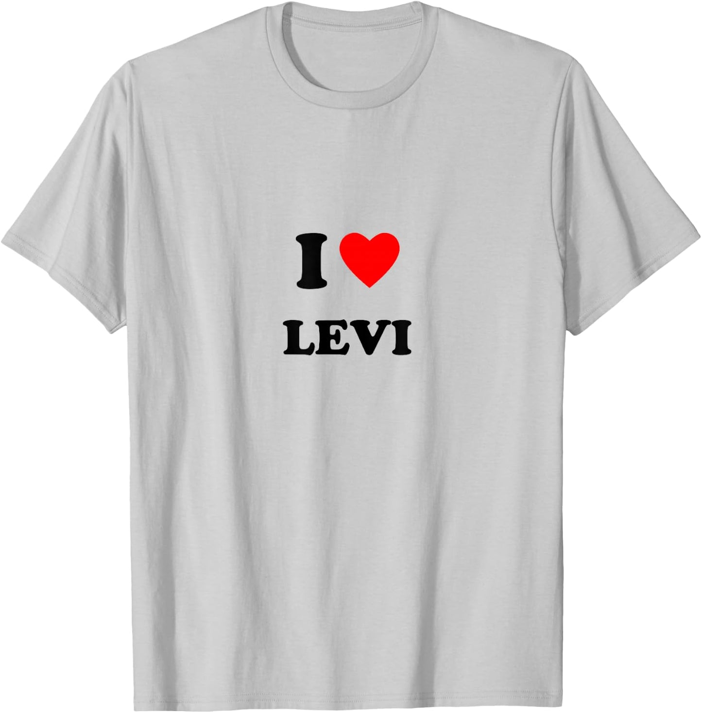First name « I Heart Levi I Love Levi » T-Shirt - T-Shirt | Ash