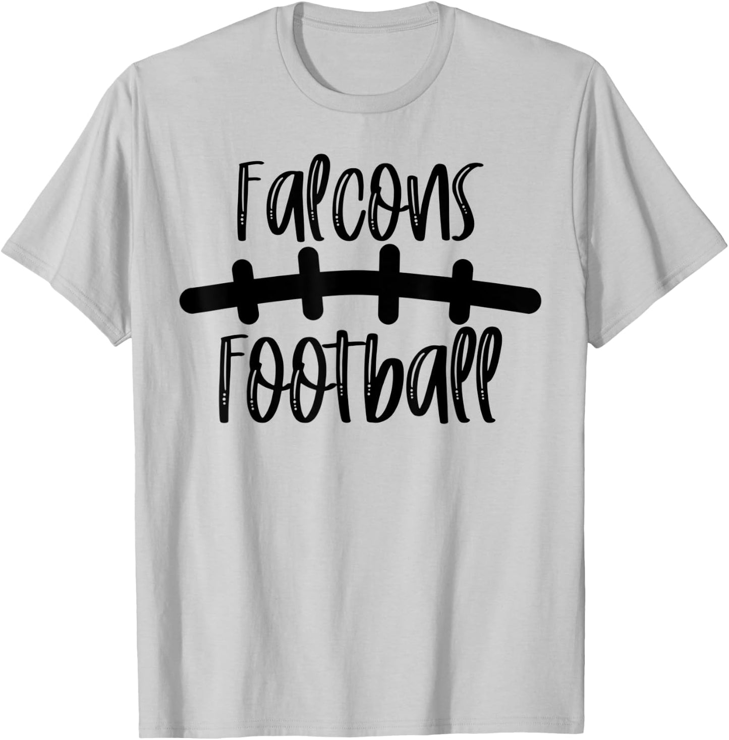 Falcons Football School Spirit Team Mascot Game Night T-Shirt - T-Shirt | Ash