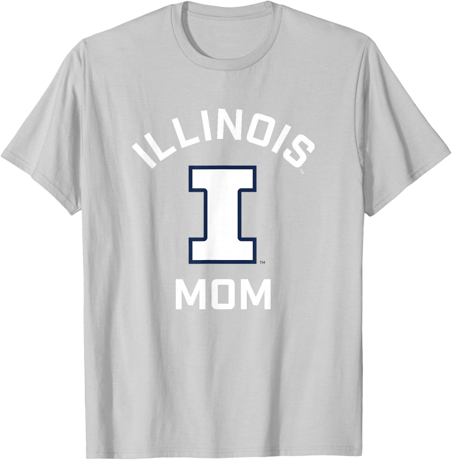 Campus Lab University of Illinois Fighting Illini Orange Arched Mom T-Shirt - T-Shirt | Ash
