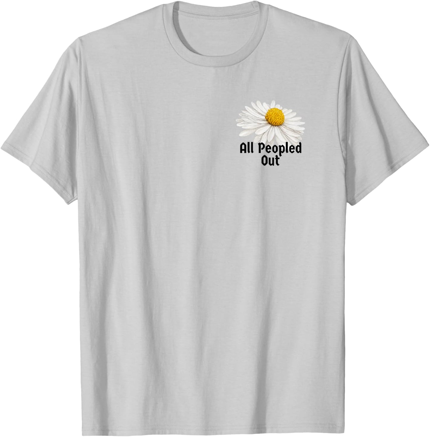 Vintage Botanical Saying All Peopled Out Men T-Shirt - T-Shirt | Ash