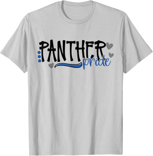 Panther Pride School Sports Fan Team Spirit T-Shirt - T-Shirt | Ash