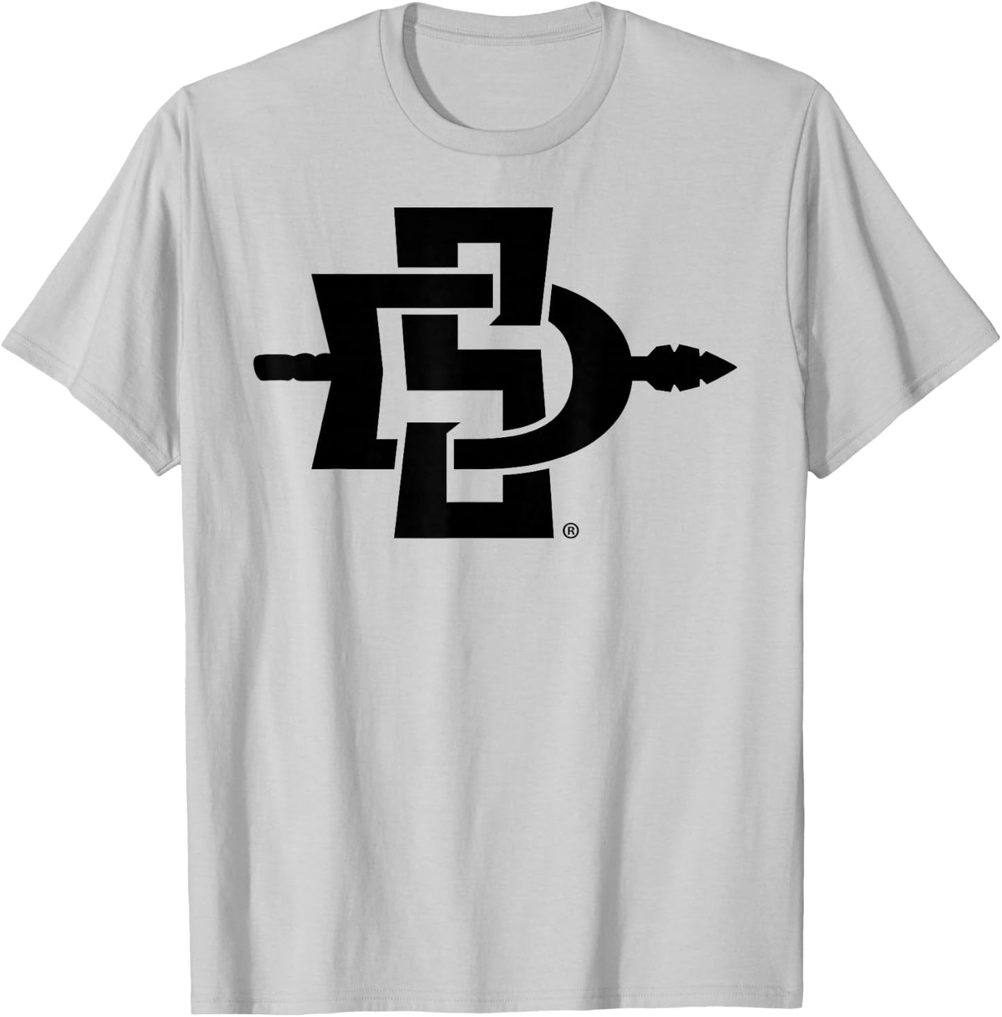 San Diego State Aztecs Two Tone White Officially Licensed T-Shirt - T-Shirt | Ash
