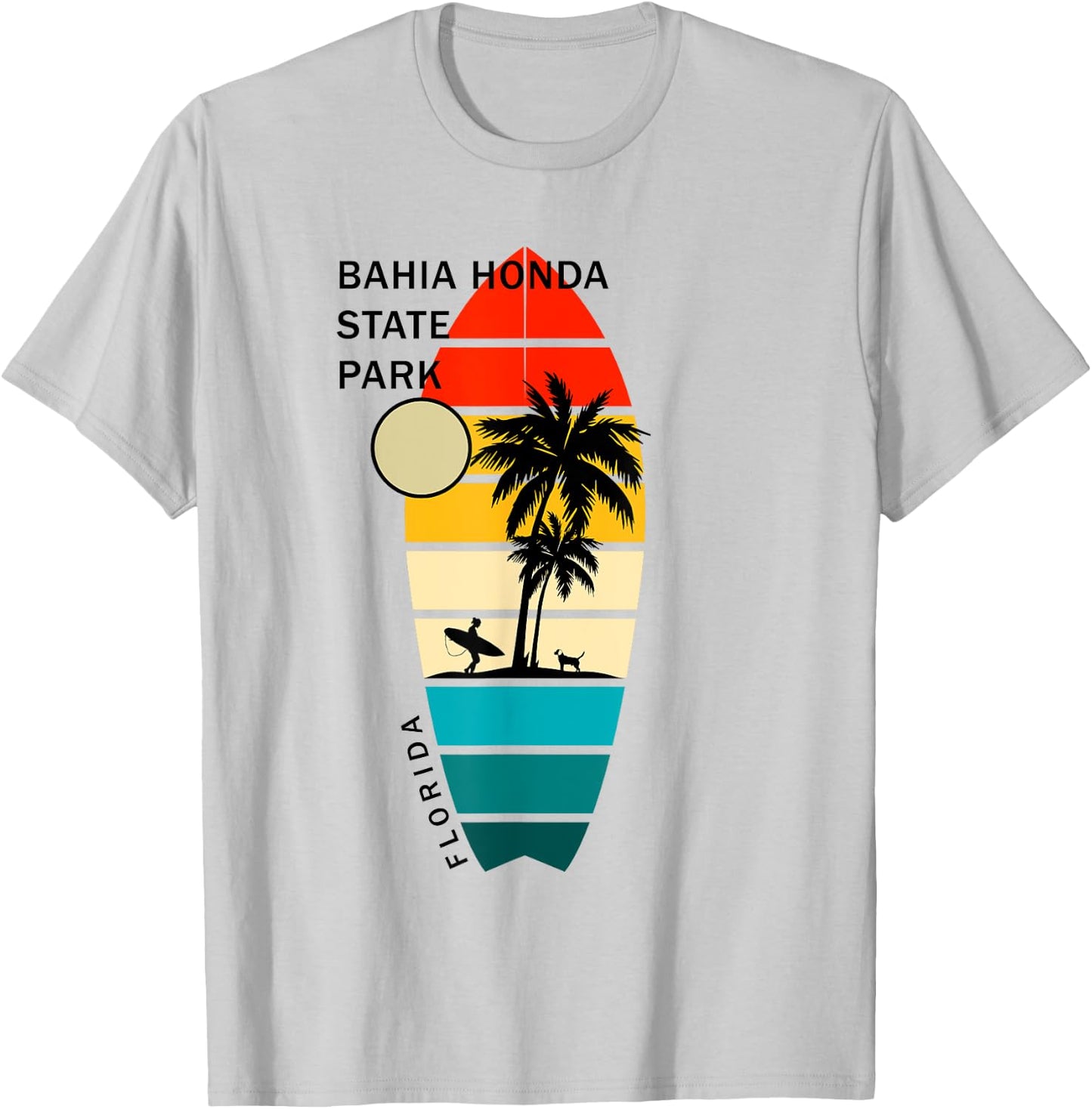 Retro Bahia Honda State Park Florida Surfboarders Surfers T-Shirt - T-Shirt | Ash