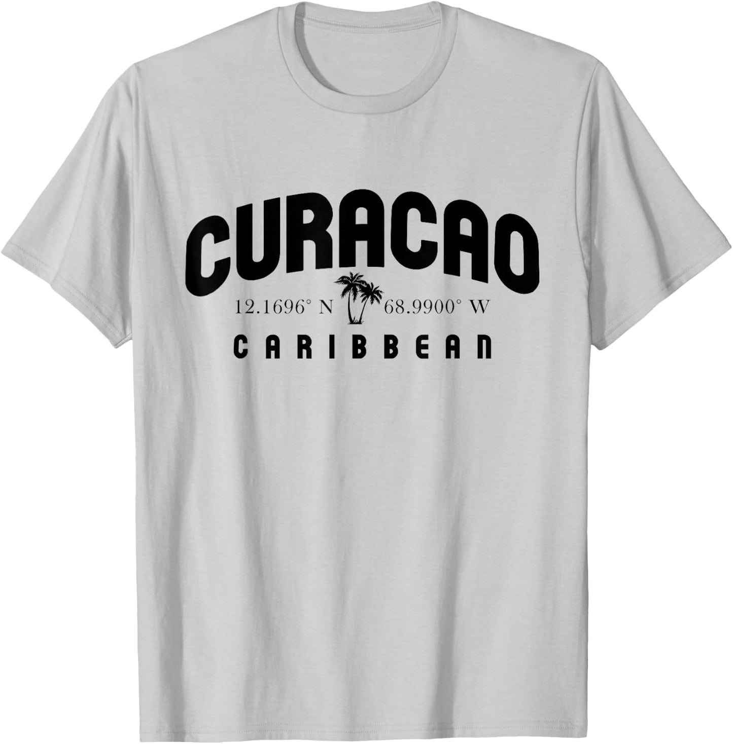Curacao Map | Curacao Island | Dutch Caribbean Islands T-Shirt - T-Shirt | Ash
