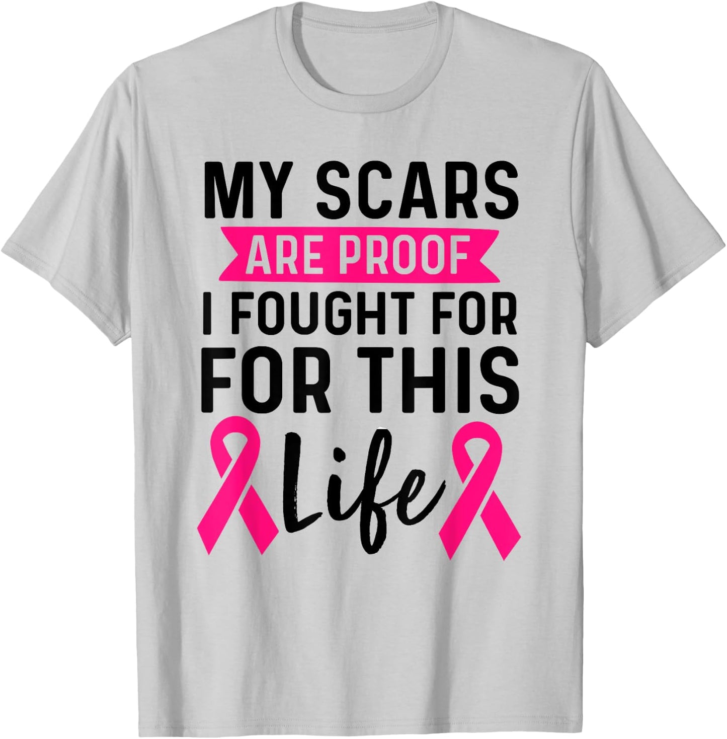 Breast Cancer Warrior Mastectomy Surgery T-Shirt - T-Shirt | Ash