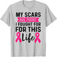 Breast Cancer Warrior Mastectomy Surgery T-Shirt - T-Shirt | Ash