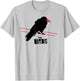The Birds Alfred Hitchcock Raven On A Wire T-Shirt - T-Shirt | Ash