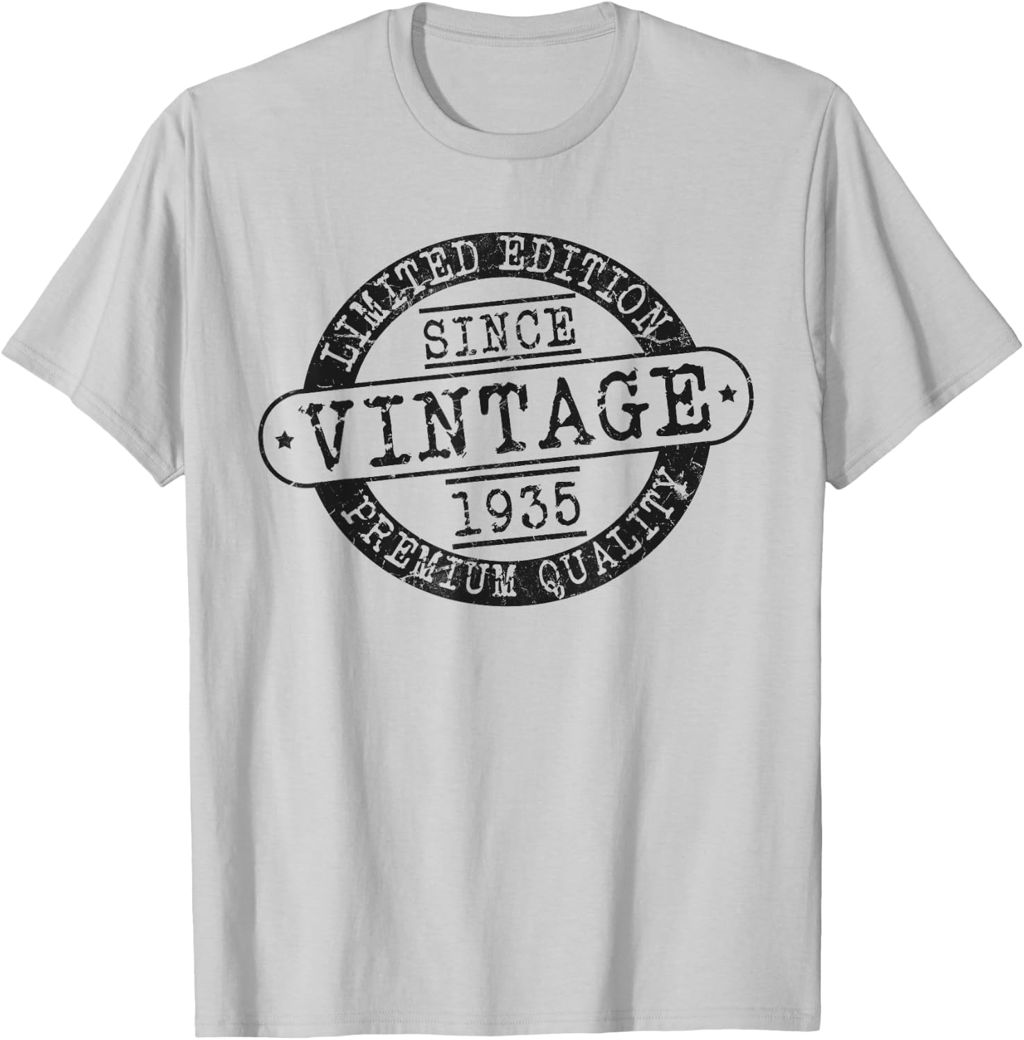 Vintage Since 1935, Rustic Style Born In 1935 Birthday Gifts T-Shirt - T-Shirt | Ash