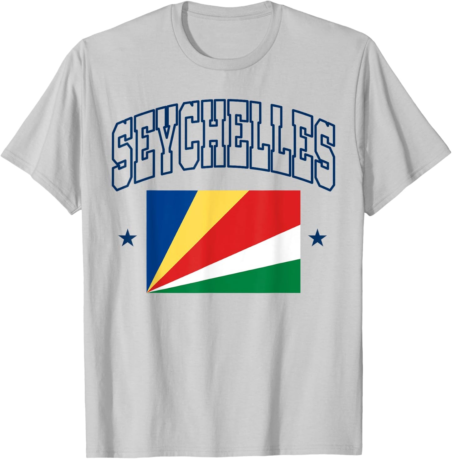 Seychelles Athletic Men Women Souvenir Flag T-Shirt - T-Shirt | Ash