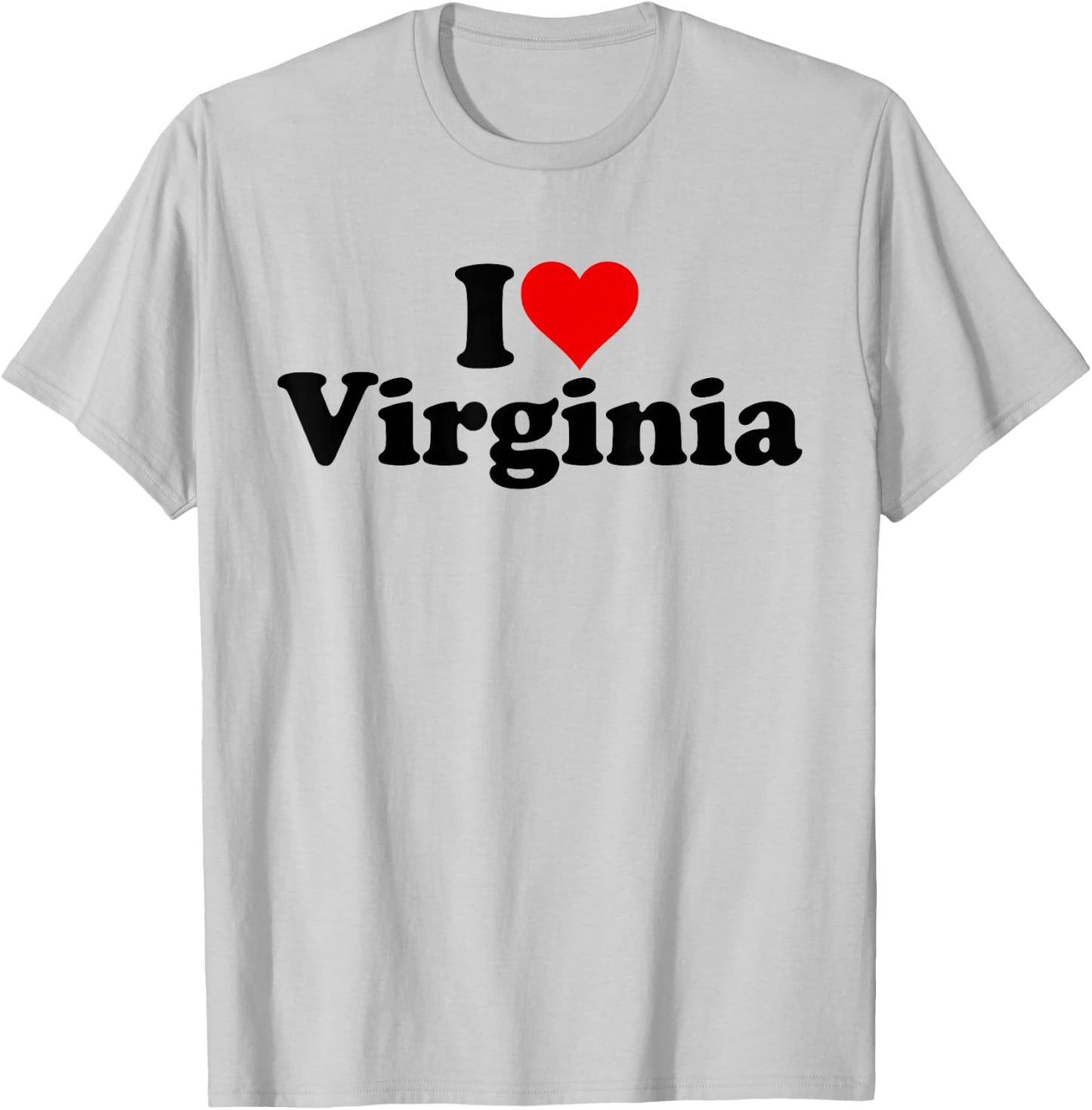 I Love Heart Virginia T-Shirt - T-Shirt | Ash