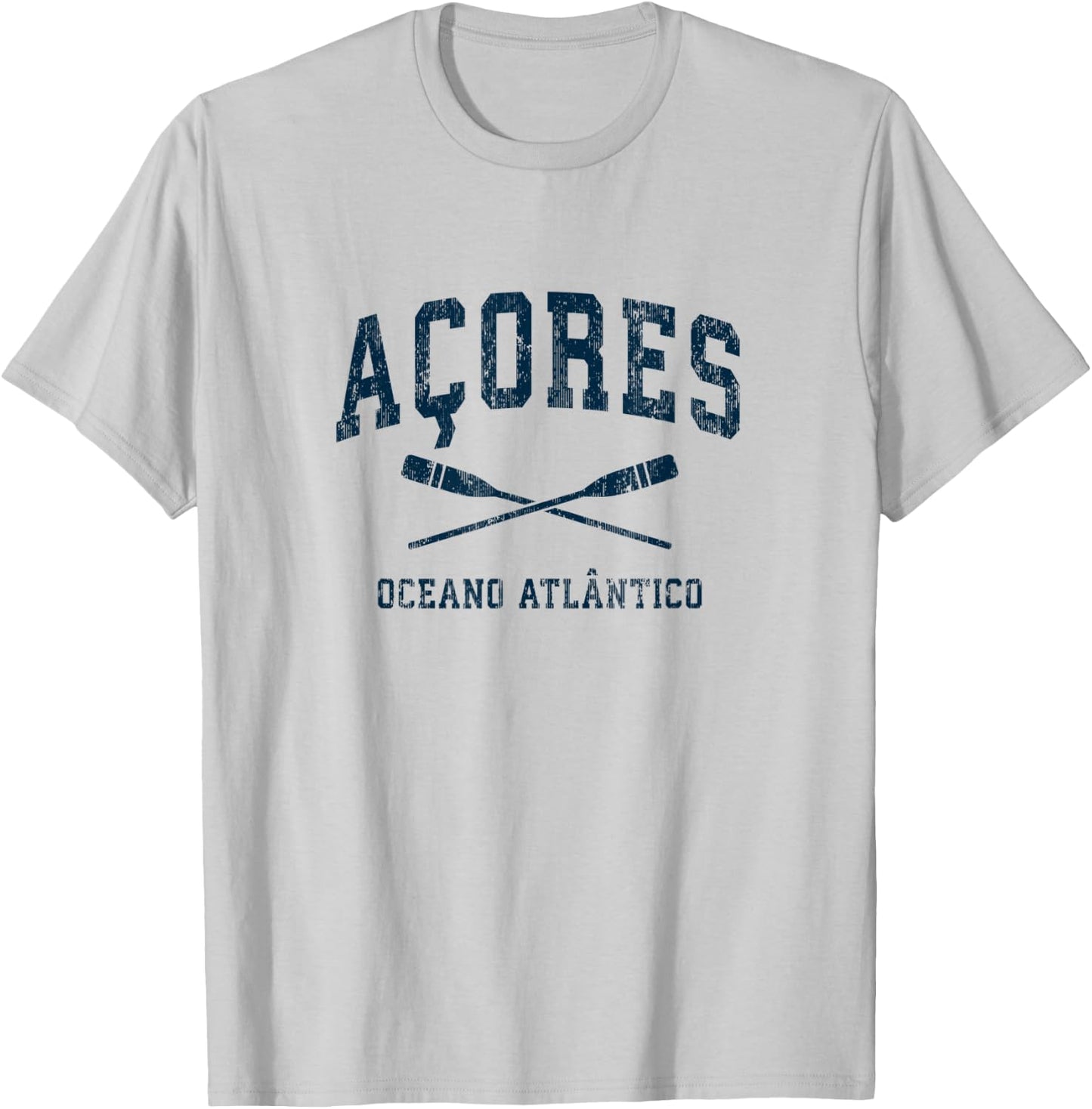 Azores Vintage Nautical Paddles Sports Oars T-Shirt - T-Shirt | Ash