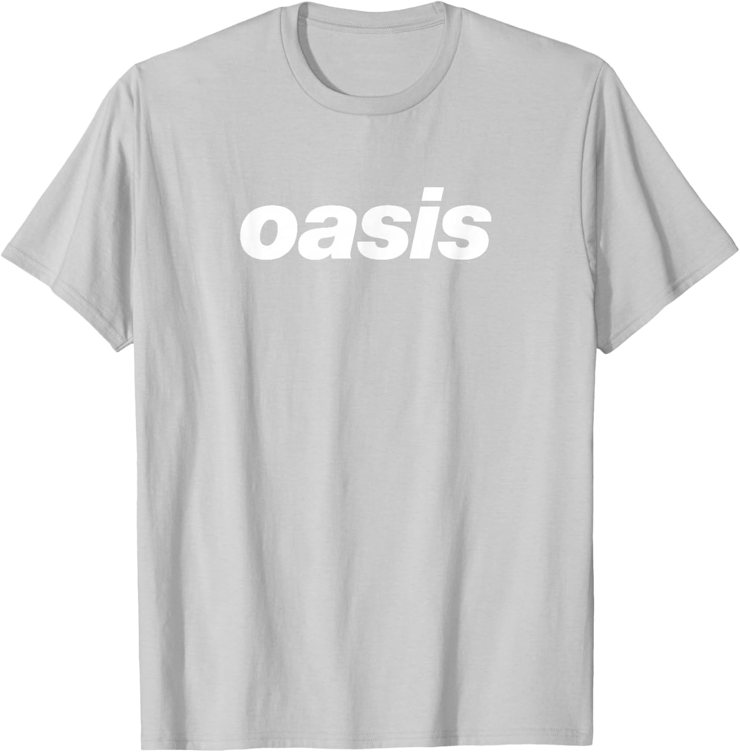 Oasis – White Logo On Baby Blue T-Shirt - T-Shirt | Ash